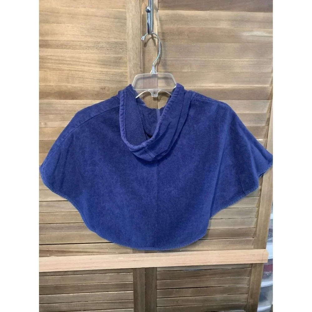 Pottery Barn Kids Hooded Towel Blue Sailboat Beach Pool Baby Size 12-18 Months